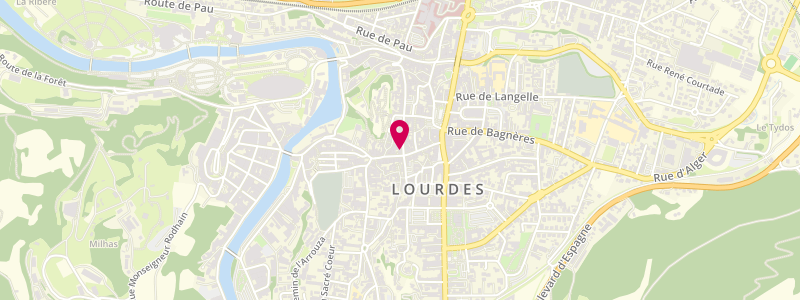 Plan de Au Montagnard, 36 Rue de la Grotte, 65100 Lourdes