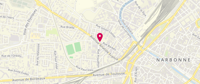 Plan de Le Grand Chelem, 36 avenue Anatole France, 11100 Narbonne