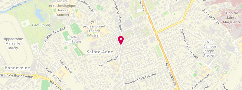 Plan de La Civette Sainte Anne, 416 avenue de Mazargues, 13008 Marseille