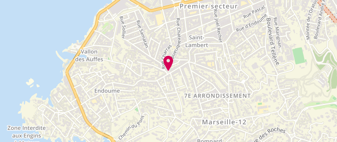 Plan de Brasserie le Saint Eugene, 6 Place Saint Eugène, 13007 Marseille