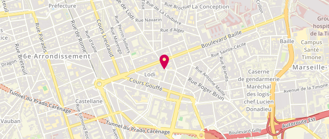 Plan de Le Nemrod, 140 Rue de Lodi, 13006 Marseille
