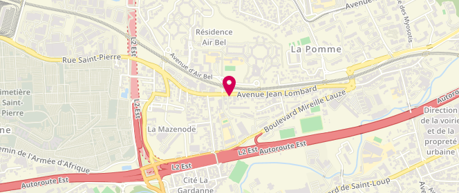Plan de Le Totem, 60 avenue Jean Lombard, 13011 Marseille