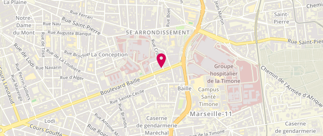 Plan de Bar Tabac des Facultés, 167 Boulevard Baille, 13005 Marseille