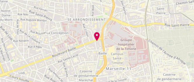 Plan de Maison de la Presse, 268 Boulevard Baille, 13005 Marseille