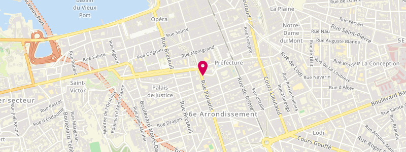 Plan de Le Boyard, 91 Rue Paradis, 13006 Marseille