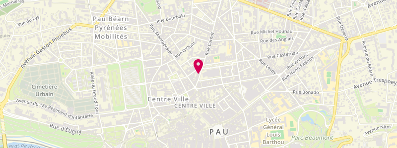 Plan de Le Pau de Tabac, 13 Rue Carnot, 64000 Pau