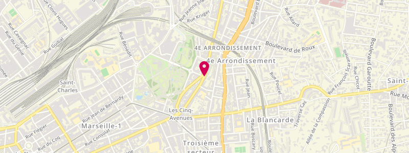 Plan de Bar Tabac Les Dauphins, 74 Avenue Chartreux, 13004 Marseille
