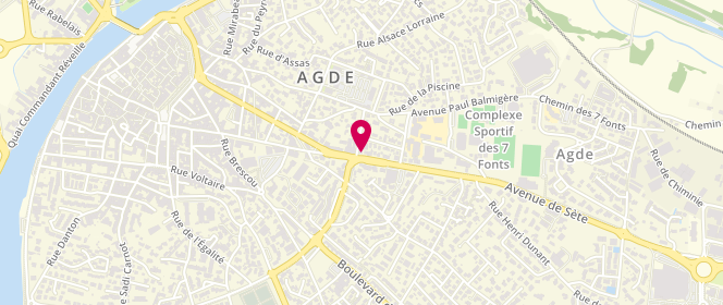 Plan de Le Christina, 35 Bis avenue de Sète, 34300 Agde