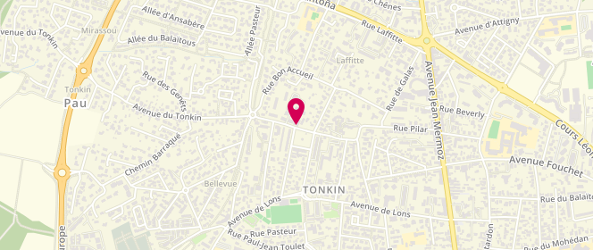 Plan de Le Tonkin, 18 avenue du Tonkin, 64140 Billère