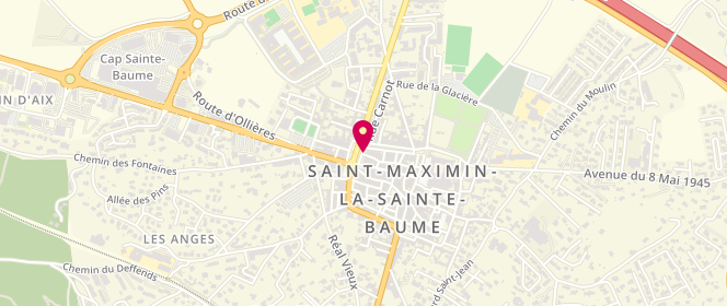 Plan de Le Nemrod : Brasserie, Tabac, Loto, e-cigarettes, 14 place Malherbe, 83470 Saint-Maximin-la-Sainte-Baume
