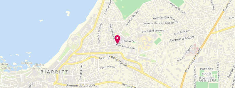 Plan de Le Cyrano, 1 Rue des Jardins, 64200 Biarritz