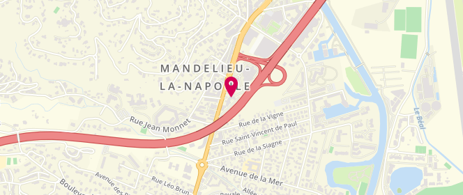 Plan de Brasserie du Soleil, 320 avenue de Cannes, 06210 Mandelieu-la-Napoule