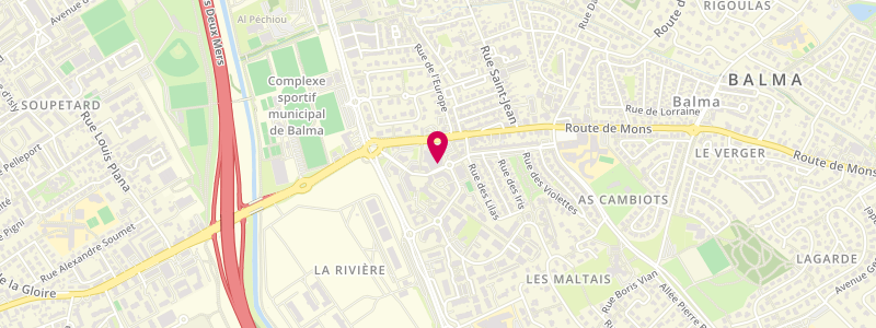 Plan de Librairie de la Marqueille, 15 avenue Antoine Parmentier, 31130 Balma