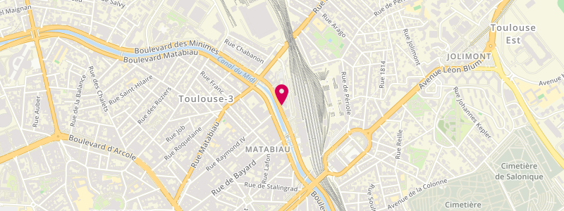Plan de Toulouse Depart Presse Sncf, 64 Boulevard Pierre Semard, 31500 Toulouse