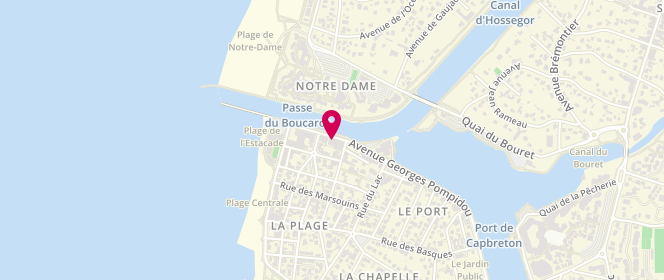 Plan de Moby Dick, 85 avenue Georges Pompidou, 40130 Capbreton