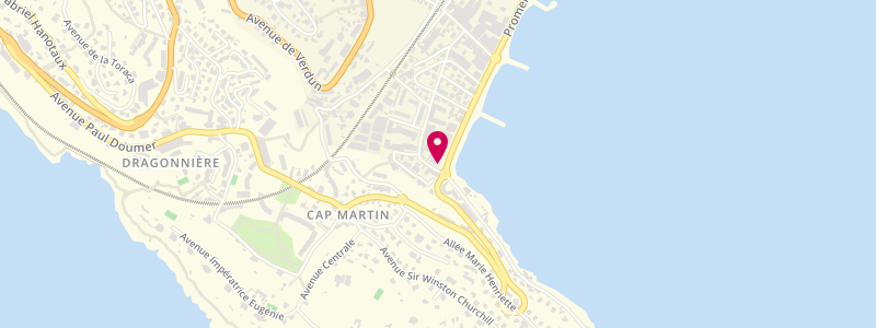 Plan de Bar de la Plage, 7 promenade du Cap-Martin, 06190 Roquebrune-Cap-Martin