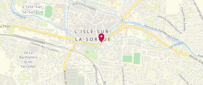 Plan de Le Longchamp, 14 esplanade Robert Vasse, 84800 L'Isle-sur-la-Sorgue
