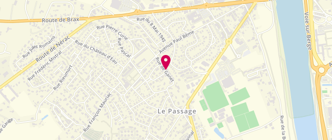 Plan de Le Ganet, Centre Commercial de Ganet Place Jehanne de France, 47520 Le Passage D'agen