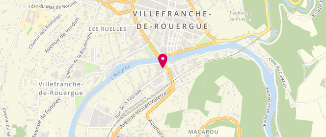 Plan de Maison de la Presse, 12 place de la République, 12200 Villefranche-de-Rouergue