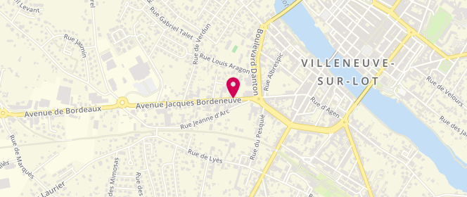 Plan de Le Bordeaux, 12 avenue Jacques Bordeneuve, 47300 Villeneuve-sur-Lot