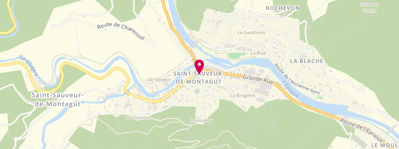 Plan de Au Roy'Home, 3 place de l'Horloge, 07190 Saint-Sauveur-de-Montagut