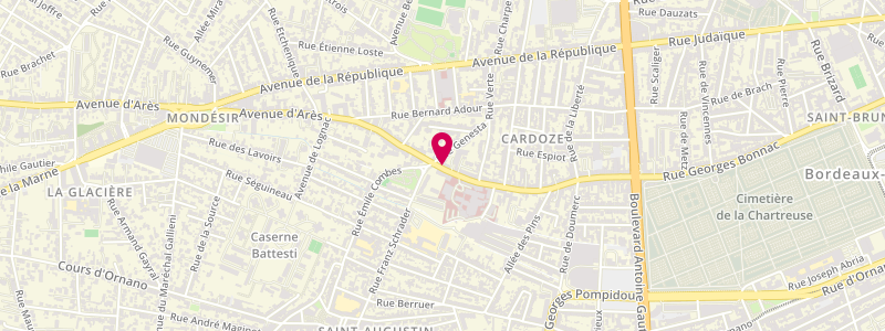 Plan de Le Tranquille, 151 avenue d'Arès, 33200 Bordeaux
