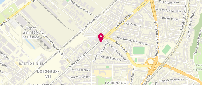 Plan de Le Nicot, 275 avenue Thiers, 33100 Bordeaux