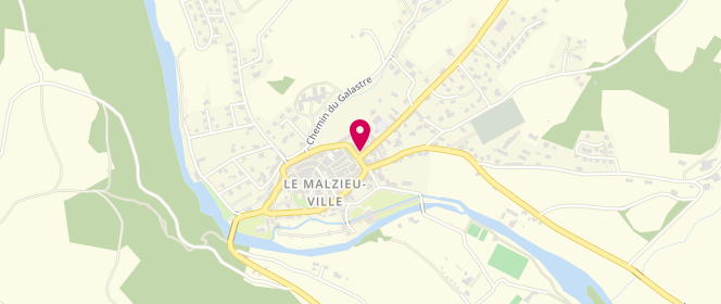 Plan de Hôtel des Voyageurs, Route de Saugues, 48140 Le Malzieu-Ville