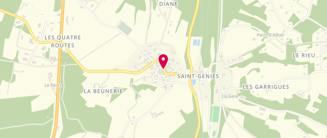 Plan de Le Bistrot de Louise, Bourg, 24590 Saint-Geniès