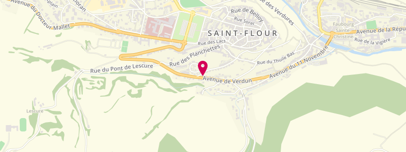 Plan de Les Orgues, 1 avenue de Verdun, 15100 Saint-Flour