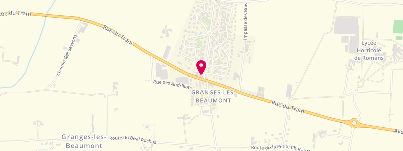 Plan de Le Petit Dépanneur, 1050 Rue du Tram, 26600 Granges-les-Beaumont