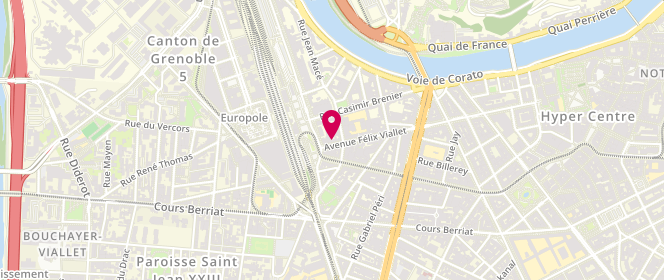 Plan de Le Cigarillo, 54 avenue Félix Viallet, 38000 Grenoble