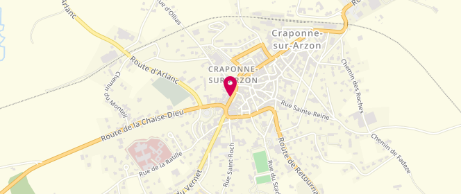 Plan de Bar Tabac le Cezanne, 11 Faubourg Constant, 43500 Craponne-sur-Arzon