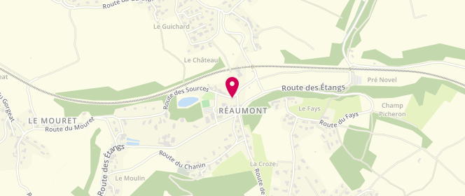 Plan de BONNARDEL Joëlle, 105 Route des Sources, 38140 Réaumont