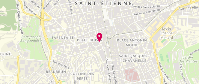 Plan de Café de la Marine, 2 place Grenette, 42000 Saint-Étienne