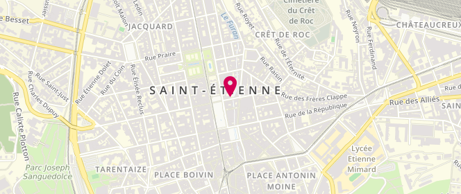 Plan de Purple Café, 1 Rue Blanqui, 42000 Saint-Étienne