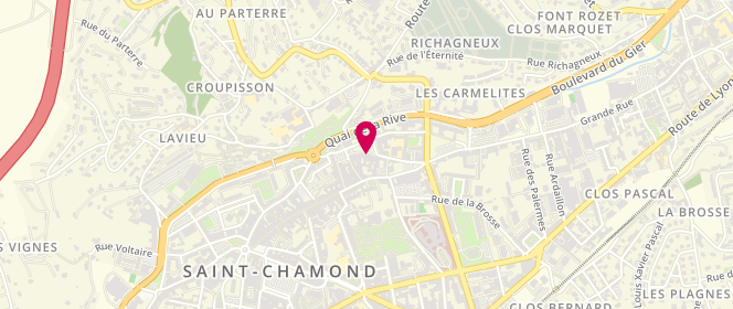 Plan de Mondial RELAY Tabac Presse Loto le Marigny, 7 Place Saint Pierre, 42400 Saint-Chamond