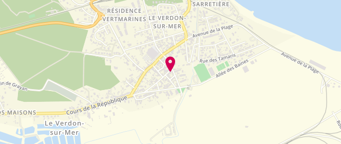 Plan de Le Recif, 3 Rue de l'Ancien Hôtel de Ville, 33123 Le Verdon-sur-Mer