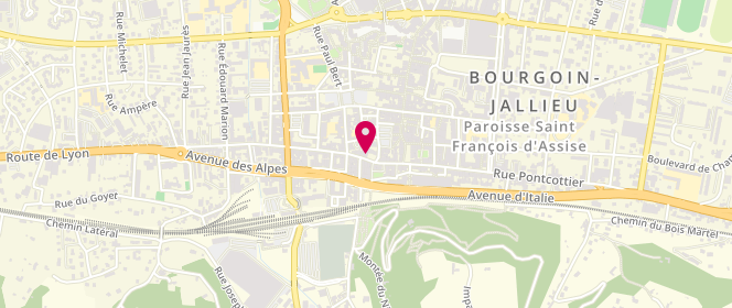 Plan de Maison de la Presse, 15 Rue de la République, 38300 Bourgoin-Jallieu