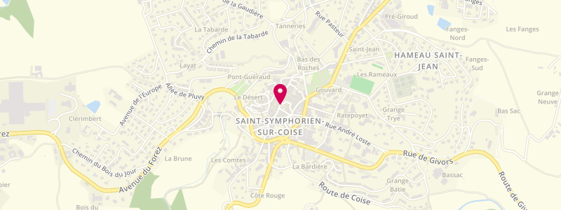 Plan de L'Ixo Café, 69 Place Marché, 69590 Saint-Symphorien-sur-Coise
