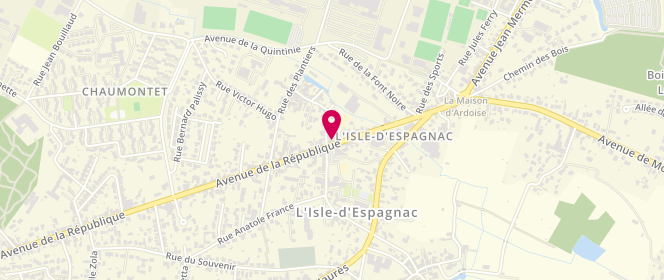 Plan de Café des Sports, 191 avenue de la République, 16340 L'Isle-d'Espagnac