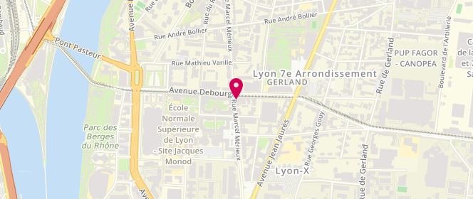 Plan de Café des Avenues, 60 avenue Debourg, 69007 Lyon