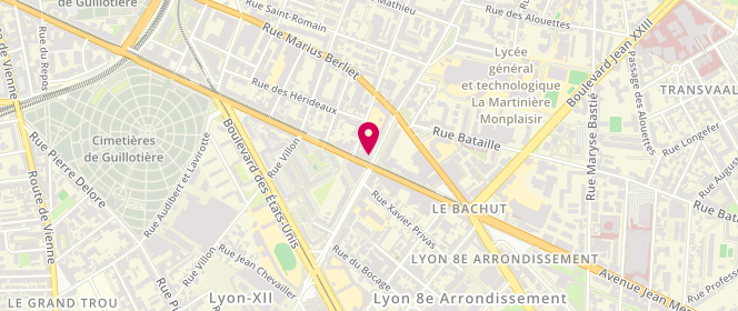 Plan de Le Bazar, 317 avenue Berthelot, 69008 Lyon