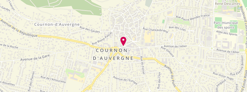 Plan de DE MONGELAS Franck, 1 Rue du Commerce, 63800 Cournon-d'Auvergne
