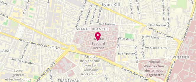 Plan de Lyon Hcl E. Herriot Starbucks, 5 place d'Arsonval, 69003 Lyon