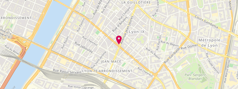 Plan de Le Radjah, 64 avenue Jean Jaurès, 69007 Lyon