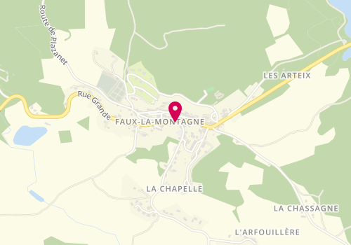 Plan de Auberge de la Feuillade, D992, 23340 Faux-la-Montagne