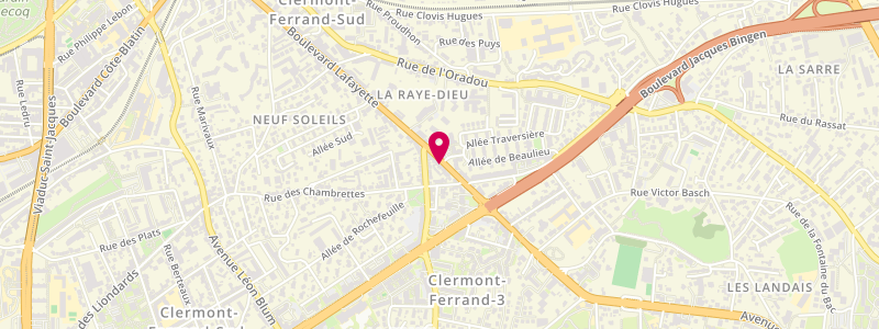 Plan de Le Marigny, 150 Boulevard Lafayette, 63000 Clermont-Ferrand