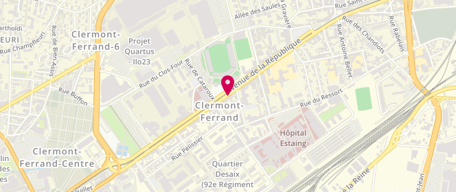 Plan de BOURRET Gilles, 100 Avenue République, 63100 Clermont-Ferrand