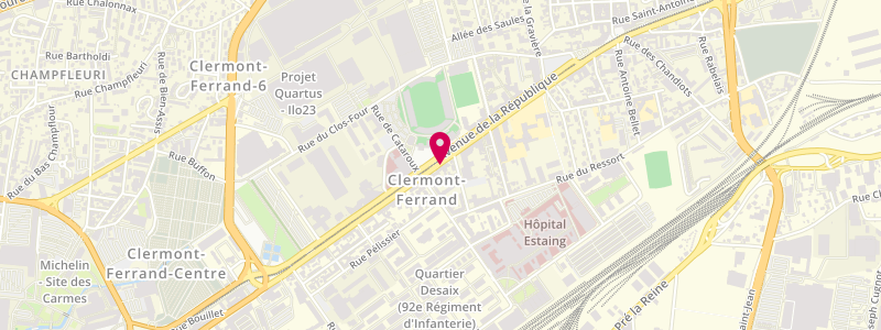Plan de BOURRET Gilles, 100 Avenue République, 63100 Clermont-Ferrand